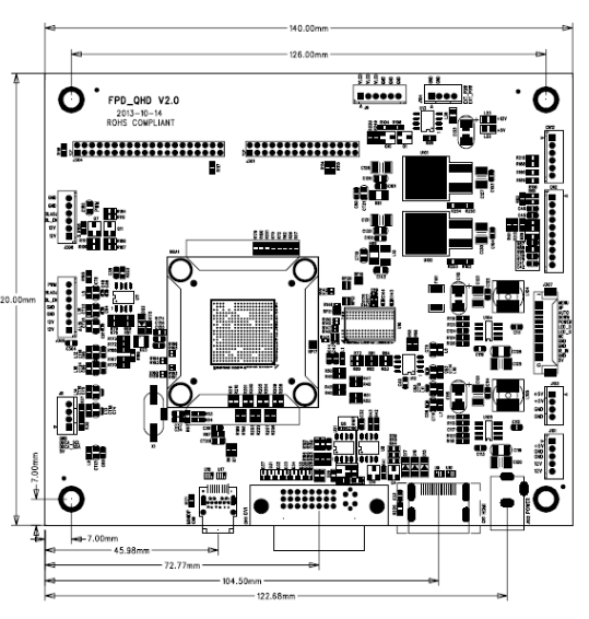 工业驱动板支持接口: HDMI/DVI/Mini-DP-LHFPD_QHD V2