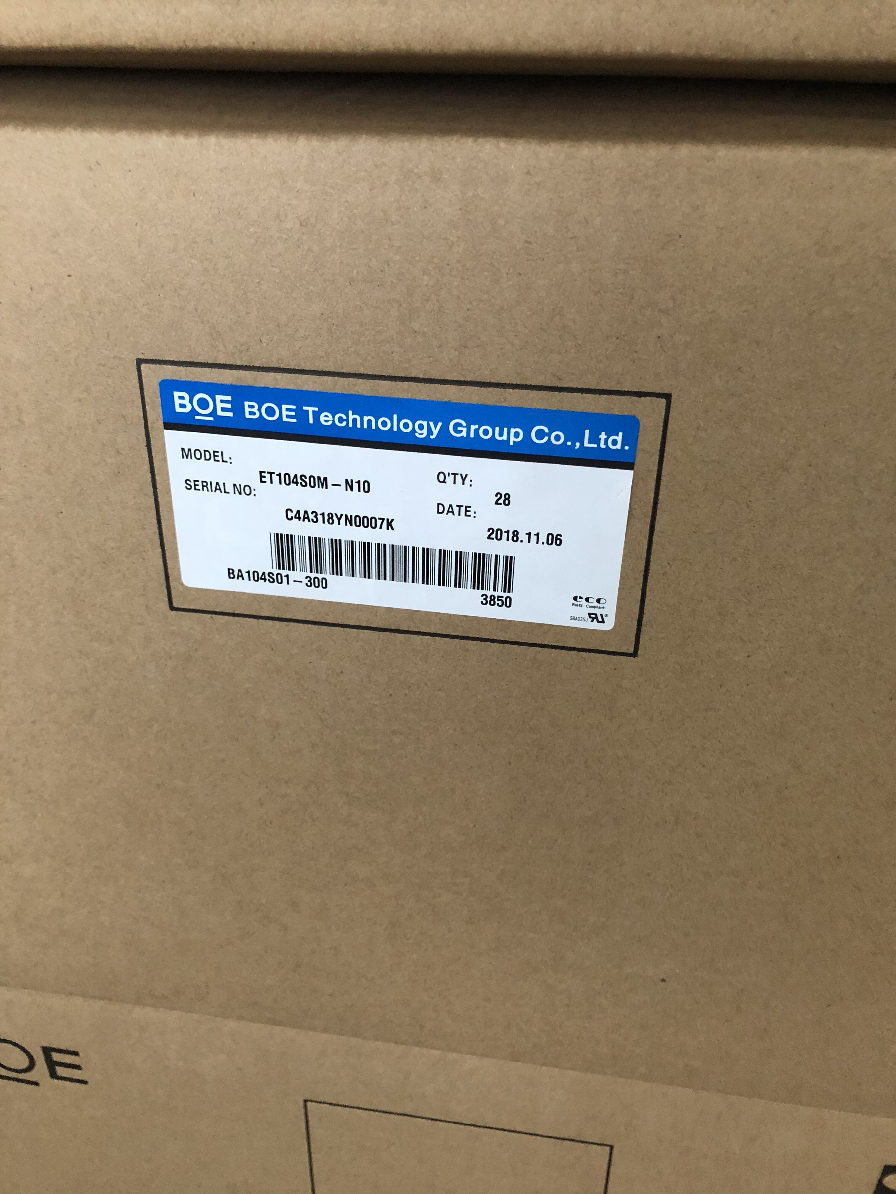 通知：京东方10.4寸ET104S0M-N10大量到货-公司常备现货