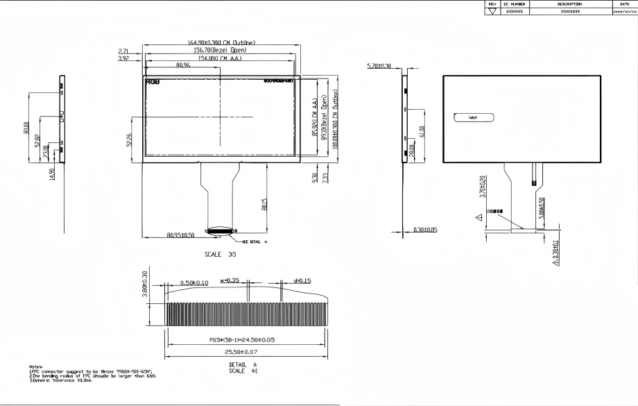JX070TG35057-C04V01 立煌7寸组装屏 分辨率800*480 常白显示 JX070TG35057-C04V01 立煌7寸组装屏 分辨率800*480 常白显示