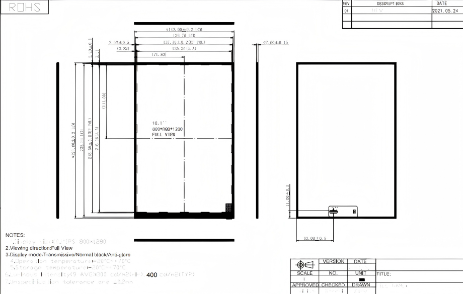 JX101IY40026-D25 立煌10.1寸组装屏 分辨率800*1280 MIPI接口 JX101IY40026-D25 立煌10.1寸组装屏 分辨率800*1280 MIPI接口
