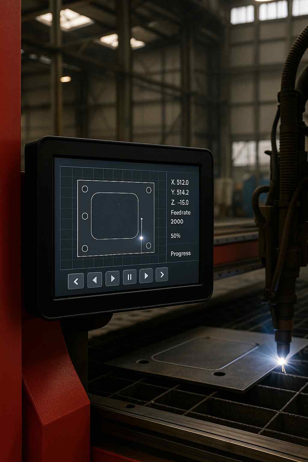 友达5.7寸液晶屏G057VN01V2模组在切割机设备中的应用方案 友达5.7寸液晶屏G057VN01V2模组在切割机设备中的应用方案