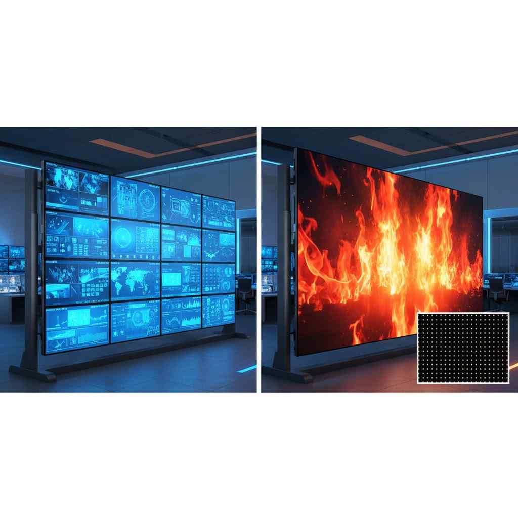 LCD液晶拼接屏和LED显示屏有什么区别