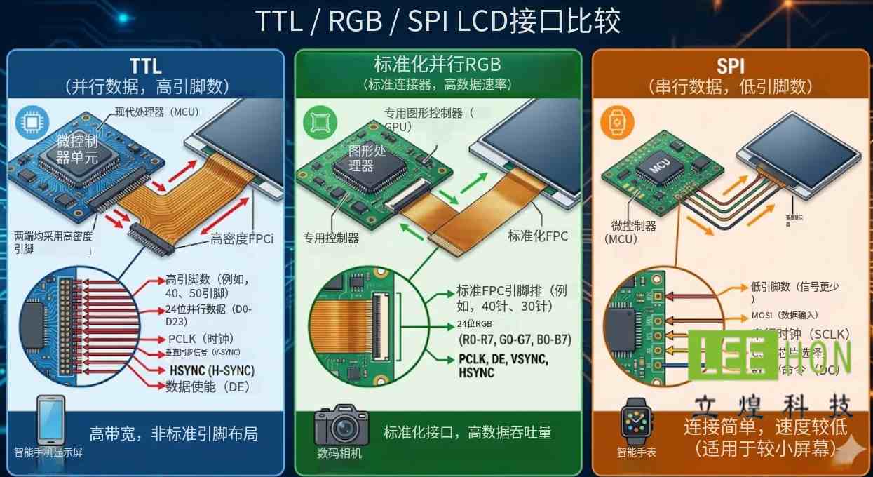 3.5寸液晶屏屏怎么选接口？TTL/RGB/SPI这些接口怎么选？ cover image